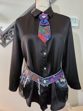 Recreated"A little bougie", Junk Belt and Necktie  Necklace Combo